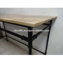 industrial metal bar table